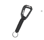 Karabińczyk z linką paracord black