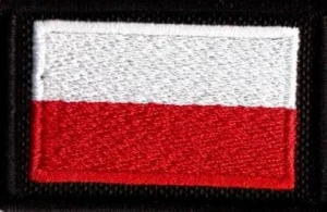 Flaga Polski haftowana na rzep 