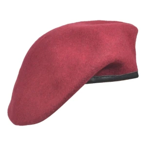 Beret tłoczony bordowy 