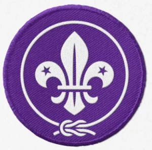 Lilijka WOSM haftowana